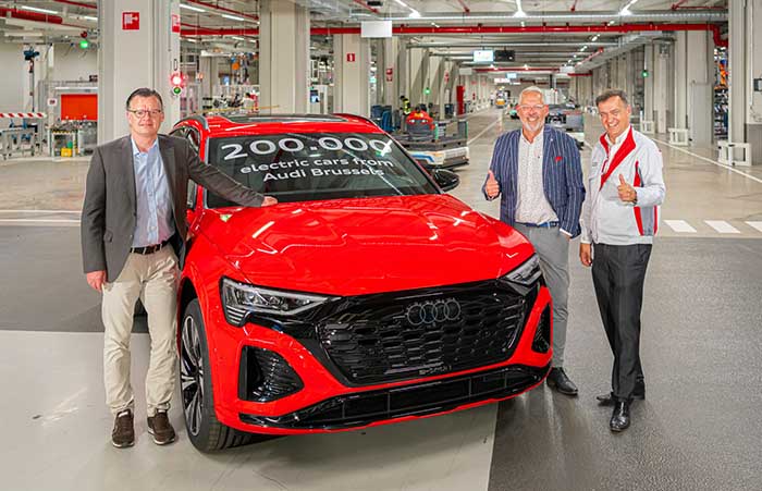 Audi Brussels produces 200,000 all-electric vehicles