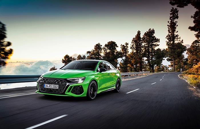 The best in its class rolling up to the starting line:
New Audi RS 3 now available to order