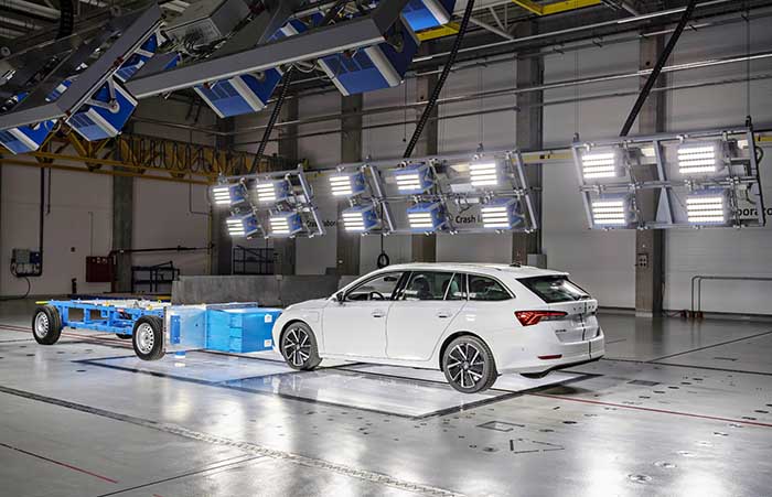 A MODERN CRASH TEST LAB CAN HANDLE ALL KINDS OF TESTS